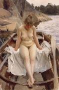Anders Zorn In Werner-s Rowing Boat oil painting artist